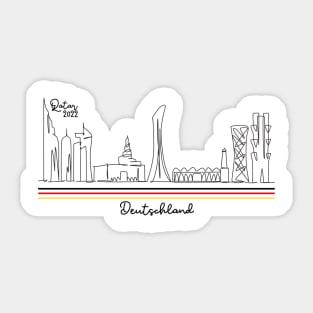 Doha Skyline - Qatar 2022 - Deutschland Sticker